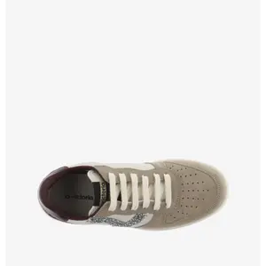 Women's split leather effect sneakers with sequins Victoria Madrid image-3