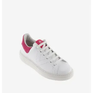 Baskets simili-cuir & croûte de cuir femme Victoria image-1