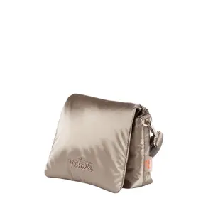 Schultertasche aus metallisiertem Nylon Victoria image-1