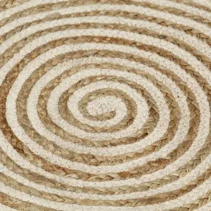 Tapis fait à la main Jute avec design de spirale vidaXL image-3