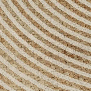 Tapis fait à la main Jute avec design de spirale vidaXL image-4
