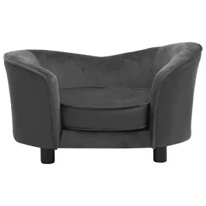 Canapé pour chien peluche et simili cuir vidaXL 69x49x40 cm