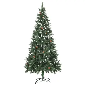 Weihnachtsbaum mit Tannenzapfen und Glitzer vidaXL image-1