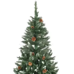 Weihnachtsbaum mit Tannenzapfen und Glitzer vidaXL image-2