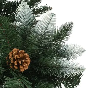 Weihnachtsbaum mit Tannenzapfen und Glitzer vidaXL image-3