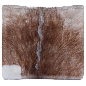 Skládací taburet z pravé kůže a masivního teakového dřeva vidaXL image-5