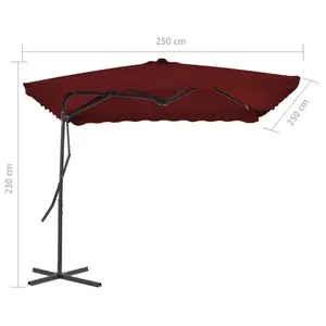 Parasol d'extérieur avec mât en acier vidaXL image-5