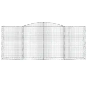 Panier à gabions arqués fer galvanisé vidaXL (x15)