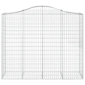 Panier à gabions arqués fer galvanisé vidaXL (x20)