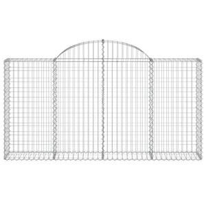 Kosz z siatki gabionowej łukowy, ocynkowana stal vidaXL (x25) image-2