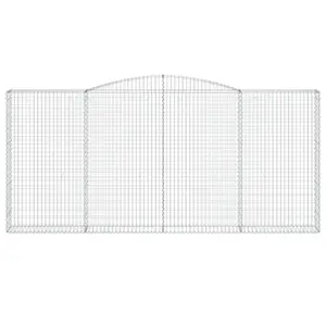 Panier à gabions arqués fer galvanisé vidaXL (x10)