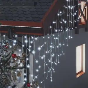 LED icicle curtain lights 8 functions vidaXL image-1