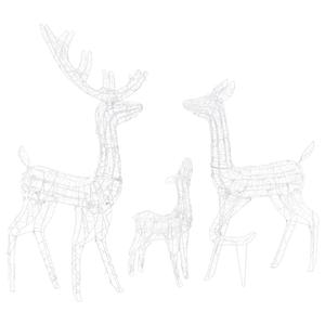 Family of acrylic decorative reindeer 300 LED vidaXL image-3