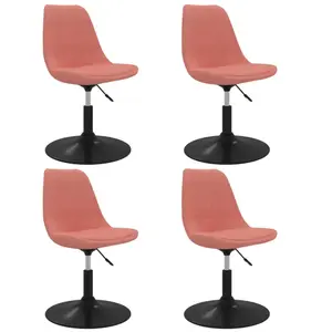 Chaises à manger pivotantes velours vidaXL (x4)