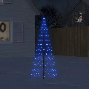 Decorative light-up tree on flag pole 200 LED vidaXL image-4