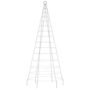 Decorative light-up tree on flag pole 200 LED vidaXL image-0