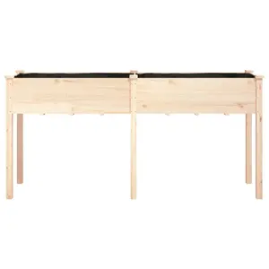 Jardinière avec doublure bois massif de sapin vidaXL image-3