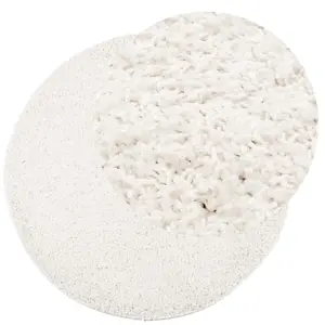 Modern long pile shaggy round rug vidaXL Pamplona image-1
