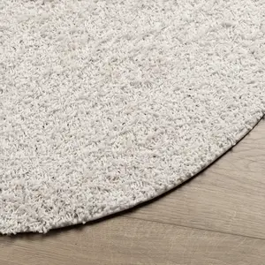 Modern long pile shaggy round rug vidaXL Pamplona image-3