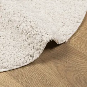 Modern long pile shaggy round rug vidaXL Pamplona image-5