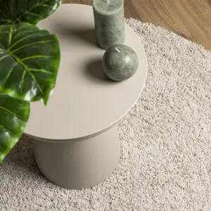 Modern long pile shaggy round rug vidaXL Pamplona image-6