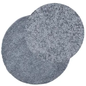 Modern long pile shaggy round rug vidaXL Pamplona image-1