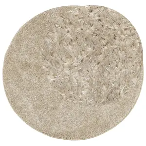 Round long pile rug with a shiny look vidaXL Istan image-1