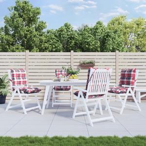 Polštář na židli s nízkým opěradlem s kostkovaným vzorem vidaXL (x4) image-5