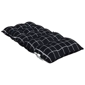 Coussins de chaise à dossier bas motif à carreaux vidaXL (x2) image-4