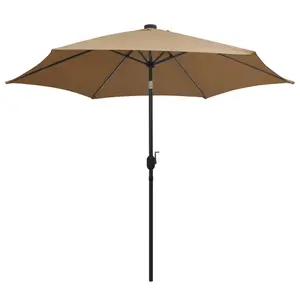 Parasol avec LED et mât aluminium vidaXL image-1