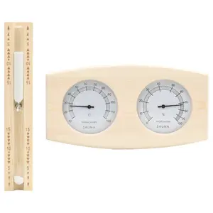 Ensemble 2 en 1 hydrothermographe et minuterie à sable de sauna vidaXL