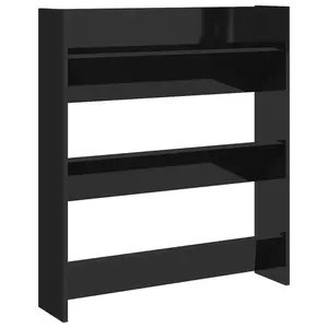 Wall-mounted shoe cabinet, engineered wood vidaXL image-1