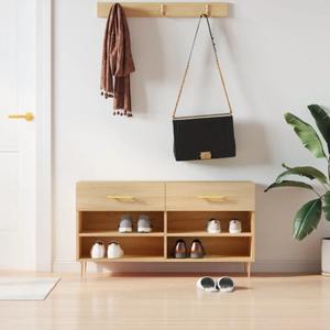 Banc à chaussures bois d'ingénierie vidaXL image-1