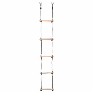 5-step solid wood ladder vidaXL image-2