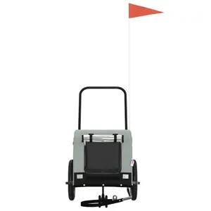 Remorque de vélo pour chien tissu oxford et fer vidaXL