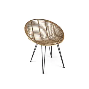 Rattan-Stuhl Villa Collection Soe H77 image-2