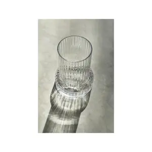 Grooved glass vase Villa Collection Hvils image-3