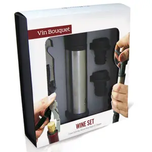 Set di cavatappi a due tempi e pompa Vin Bouquet image-1
