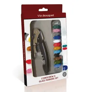 Set apri-bottiglie e segna-bicchieri Vin Bouquet image-1