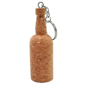 Sleutelhanger van linnen in de vorm van een fles Vin Bouquet image-0