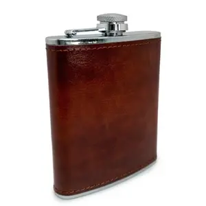 Leather flask Vin Bouquet 8 oz image-0