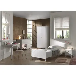 Bed, bedside table, desk, and chest of drawers. child Vipack Billy image-1