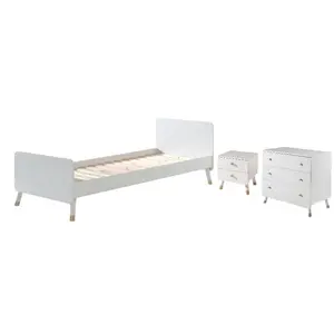 Child's bed, bedside table, and chest of drawers Vipack Billy image-0