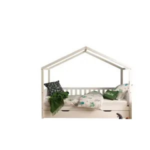Bed with drawer and curtains for children Vipack Dallas image-0