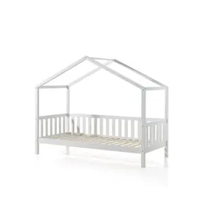 Bed with drawer and curtains for children Vipack Dallas image-1