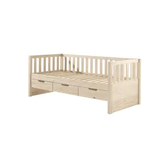 Captain bed with 3 drawers in milky pine for children Vipack Fritz image-0