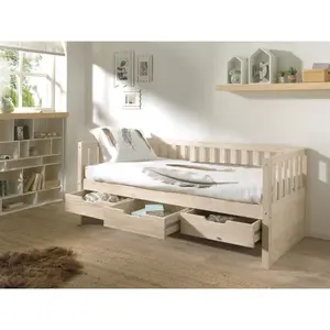 Captain bed with 3 drawers in milky pine for children Vipack Fritz image-2