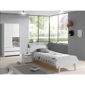 Bed with bedside table and 2-door wardrobe for children Vipack Kiddy image-5