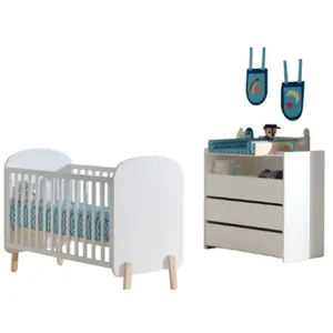 Cot Vipack , Jaxx Kiddy avec commode et plan à langer image-0