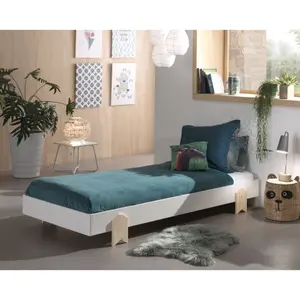 2er Set Kinderbetten mit stabilen Pfeifensockeln Vipack Modulo image-3